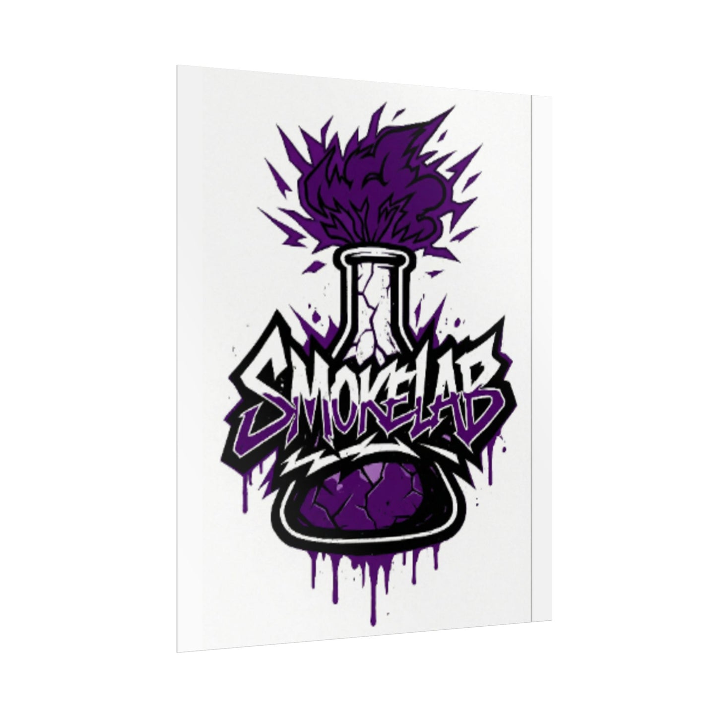 Smokelab Purple Graffiti Science Poster — Rolled Art Print