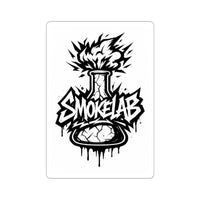 Copy of SmokeLab Graphic Sticker — Black & White Lab Flask Street Art Decal