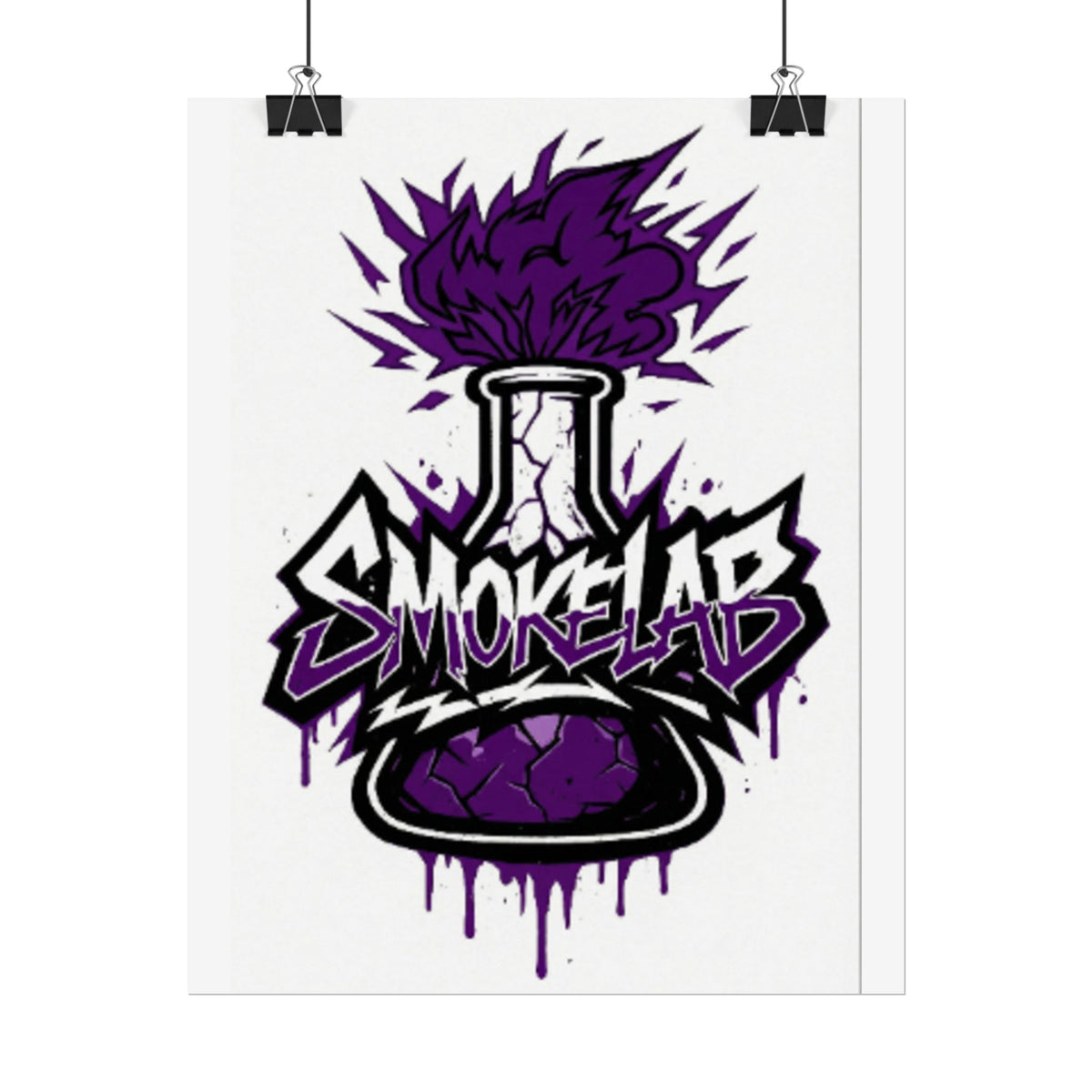 Smokelab Purple Graffiti Science Poster — Rolled Art Print