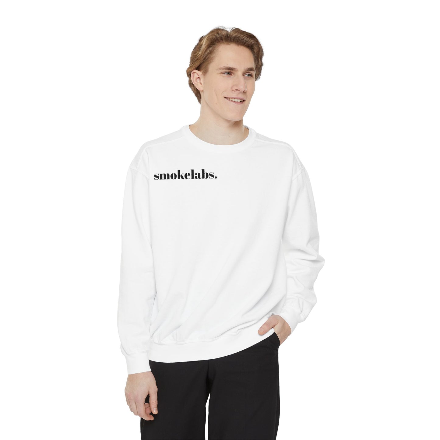 SmokeLabs Graphic Sweatshirt — Purple Beaker Logo Crewneck