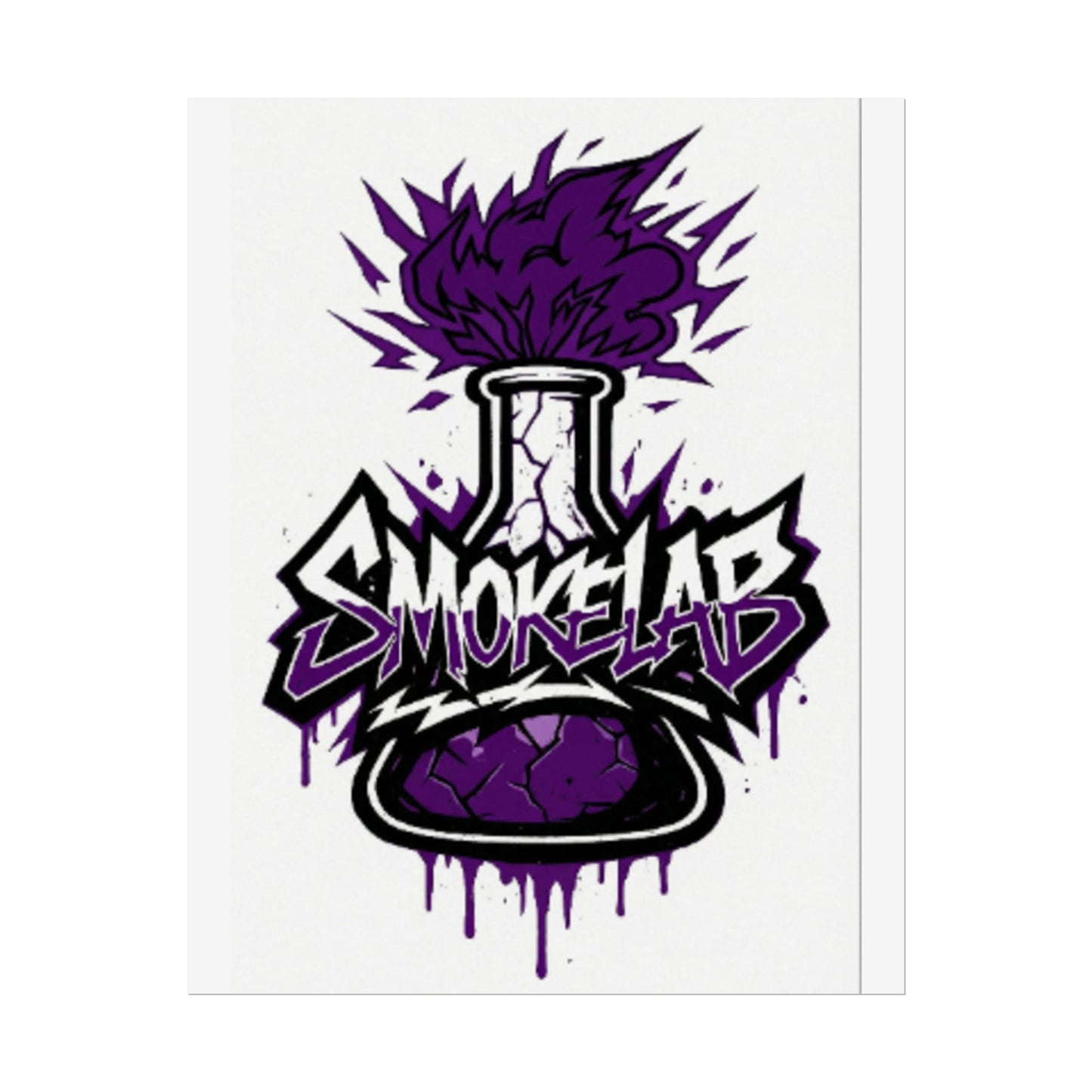 Smokelab Purple Graffiti Science Poster — Rolled Art Print