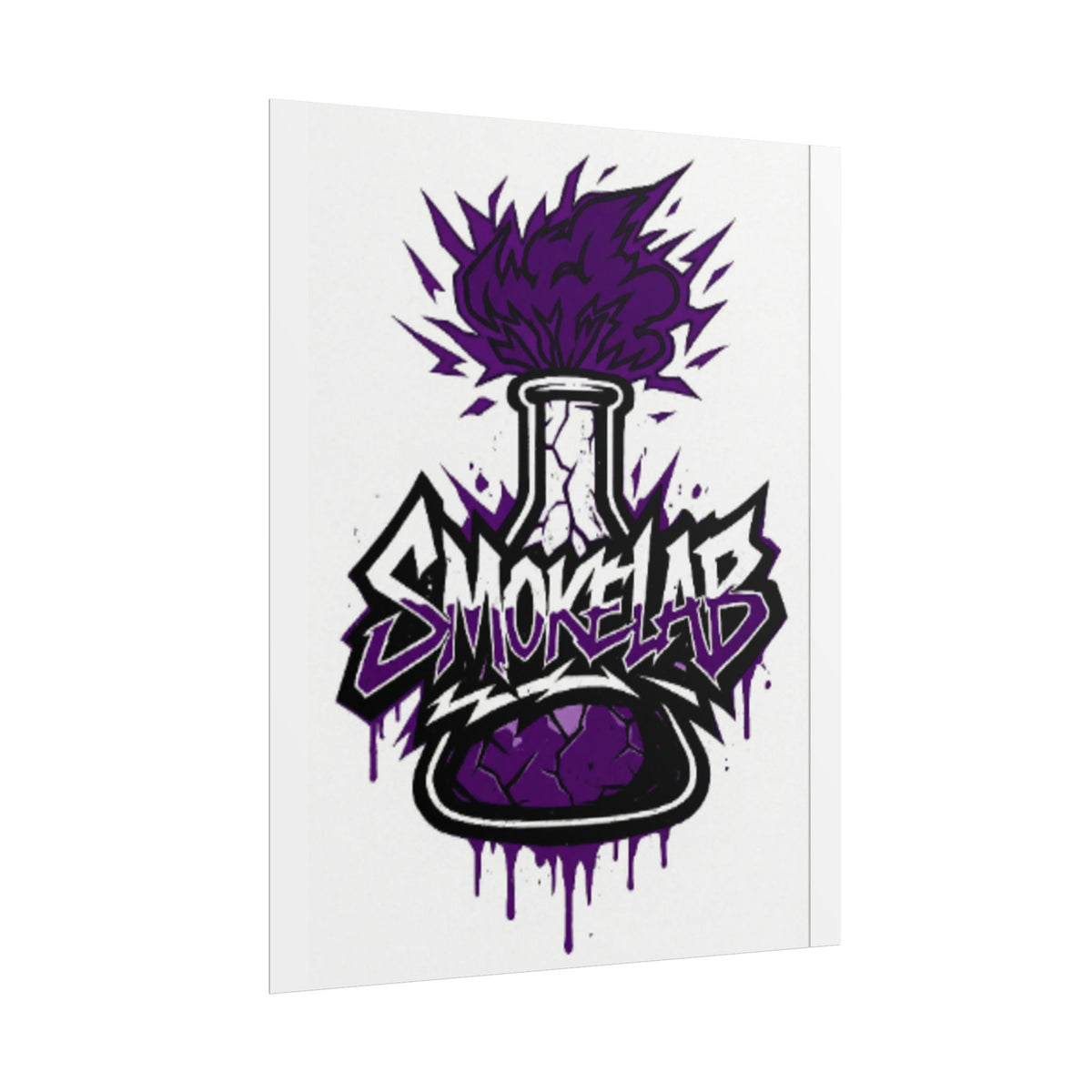 Smokelab Purple Graffiti Science Poster — Rolled Art Print