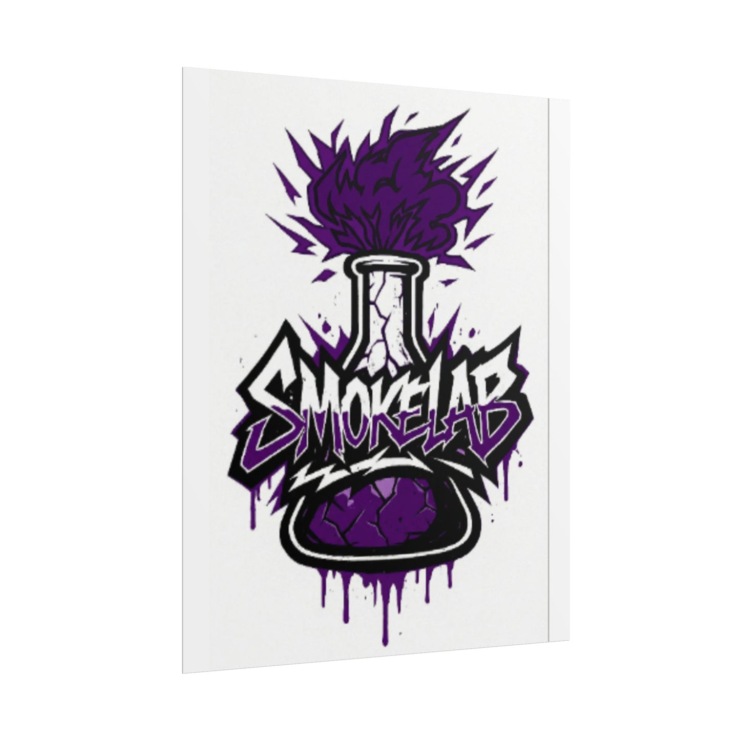 Smokelab Purple Graffiti Science Poster — Rolled Art Print