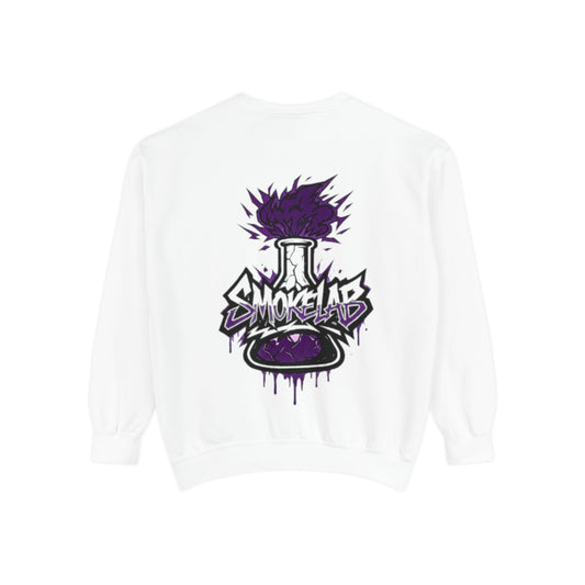 SmokeLabs Graphic Sweatshirt — Purple Beaker Logo Crewneck