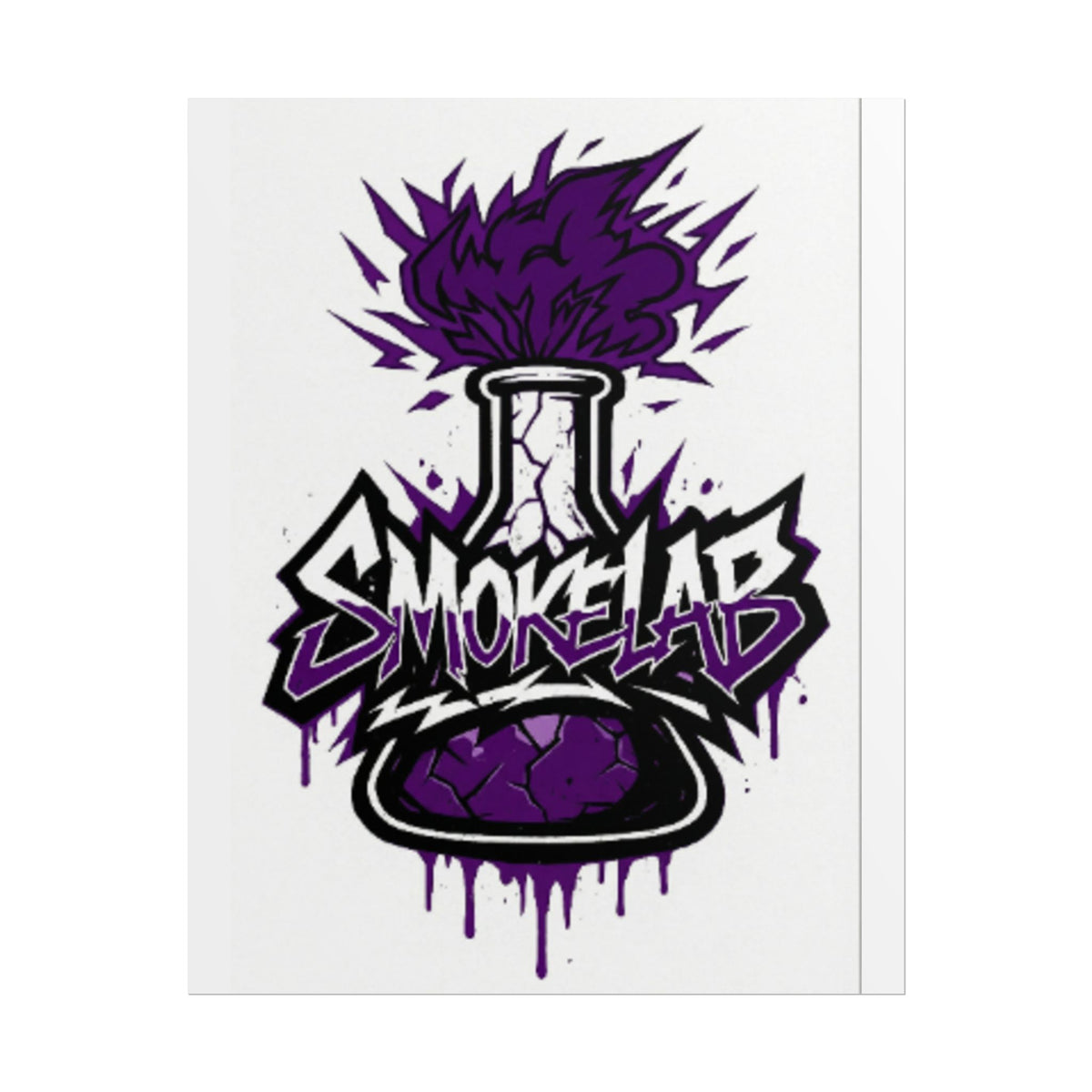 Smokelab Purple Graffiti Science Poster — Rolled Art Print