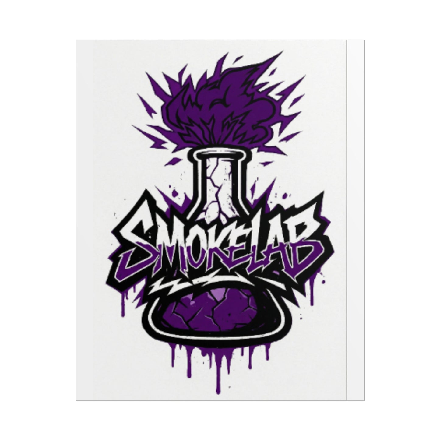 Smokelab Purple Graffiti Science Poster — Rolled Art Print