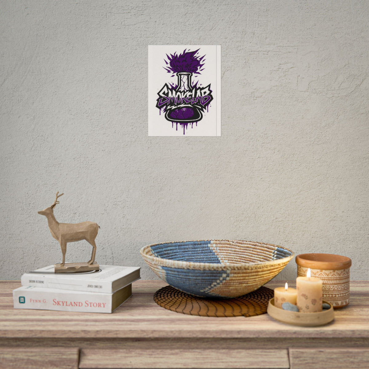 Smokelab Purple Graffiti Science Poster — Rolled Art Print