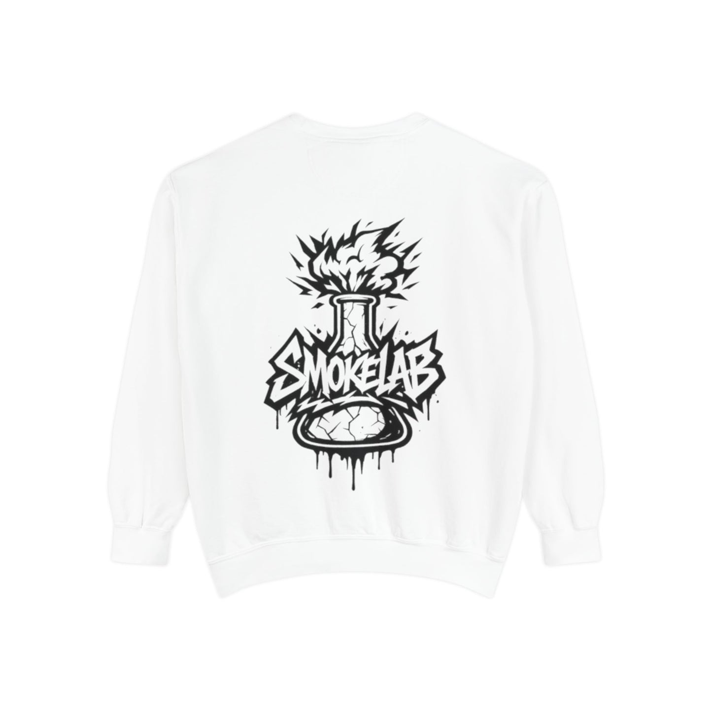 SmokeLab Graphic Sweatshirt — 'smokelabs.' Chest Logo & Back Beaker Artwork