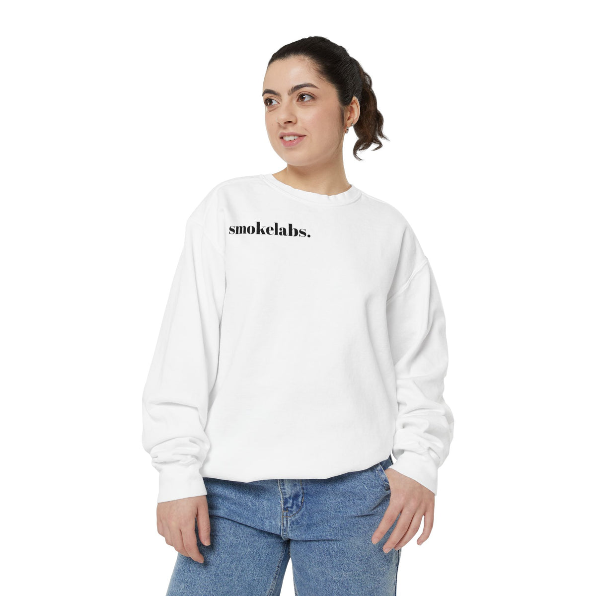 SmokeLabs Graphic Sweatshirt — Purple Beaker Logo Crewneck