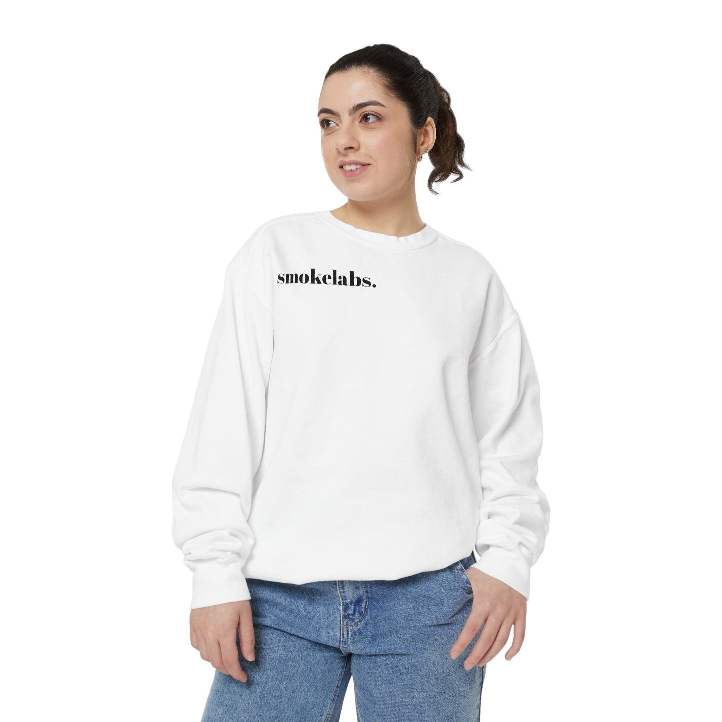SmokeLabs Graphic Sweatshirt — Purple Beaker Logo Crewneck