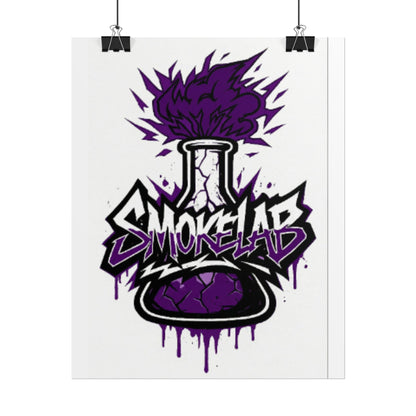 Smokelab Purple Graffiti Science Poster — Rolled Art Print